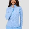 Women's Trail 1/4 Zip - Light Blue Multi -Montirex 1VxR1QQwWvIsSql3c2nJg35YJ5KR82uuZfauP9DLF5U