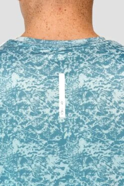 Alto Printed T-Shirt - Moonstone/Steel Blue -Montirex ALTO PRINTED TEE MOONSTONE STEEL BLUE back detail2