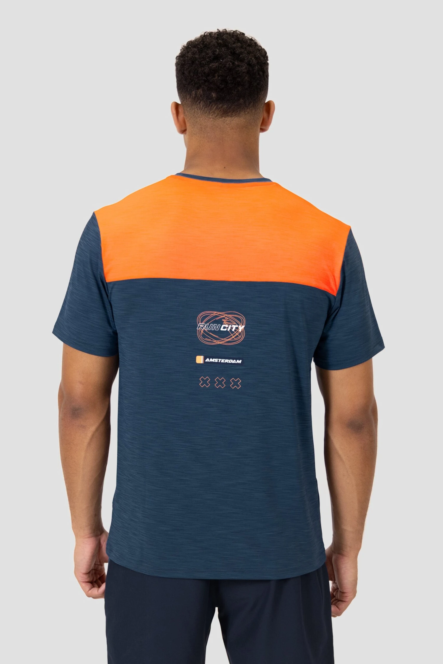 MTX Run City Amsterdam T-Shirt - Naval/Fiery Orange 5 MTX Run City Amsterdam T-Shirt - Naval/Fiery Orange - Image 3