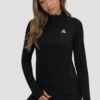 Breathe 1/4 Zip - Black -Montirex BREATHE 1 4 ZIP BLACK close front
