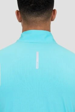 Charge 2.0 1/4 Zip - Neon Sky -Montirex CHARGE 2.0 1 4 ZIP BLUEFISH Back Reflectivev2