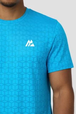 Cube T-Shirt - Maya Blue 10 Cube T-Shirt - Maya Blue -Montirex CUBE T SHIRT ATMOIC BLUE LOGO