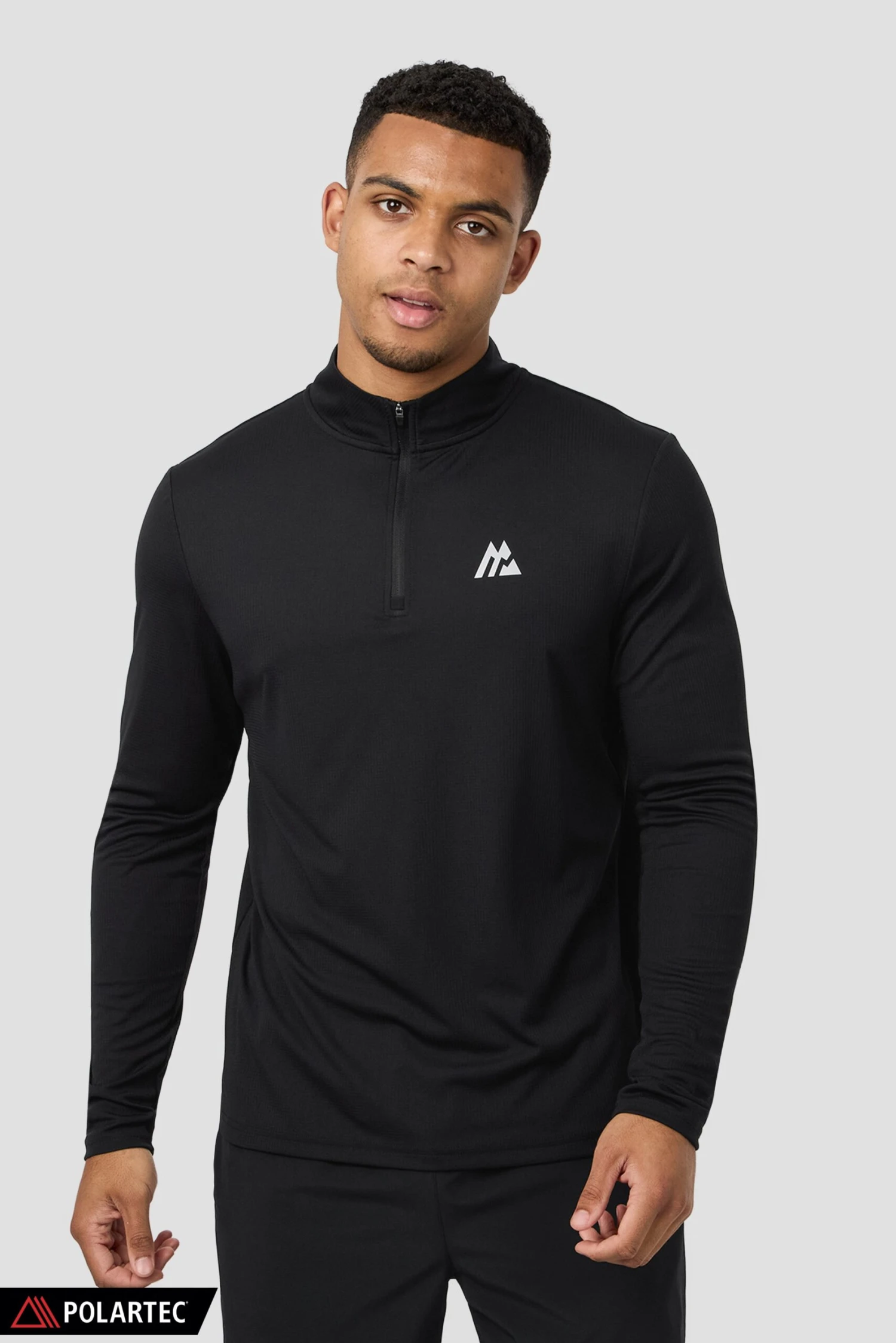 Peak Gridded Polartec® 1/4 Zip - Black 3 Peak Gridded Polartec® 1/4 Zip - Black