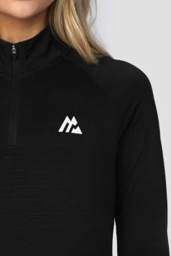 Draft 1/4 Zip - Black -Montirex DRAFT 1 4 ZIP BLACK BEAUTY LOGO