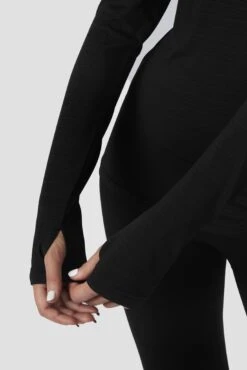 Draft 1/4 Zip - Black -Montirex DRAFT 1 4 ZIP BLACK BEAUTY SLEEVE
