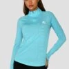 Women's Draft 1/4 Zip - Neon Sky -Montirex DRAFT1 4ZIP NEONSKY CLOSEFRONT