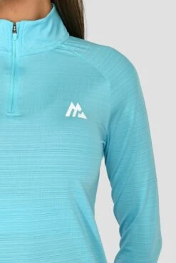 Women's Draft 1/4 Zip - Neon Sky -Montirex DRAFT1 4ZIP NEONSKY LOGODETAIL