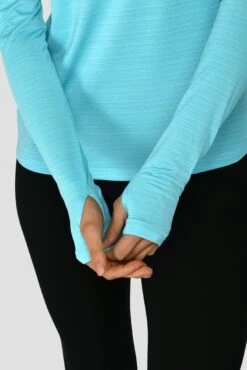 Women's Draft 1/4 Zip - Neon Sky -Montirex DRAFT1 4ZIP NEONSKY SLEEVEDETAIL