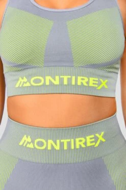 Energy 2.0 Seamless Bra Top - Cadet Grey/OG Neon -Montirex ENERGY2.0SEAMLESSBRATOP TRADEWINDS SAFETYYELLOW close