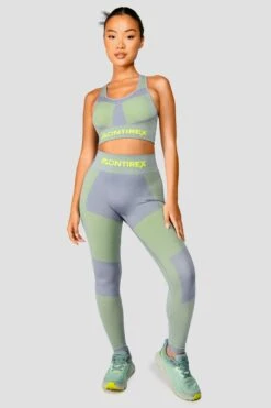 Energy 2.0 Seamless Bra Top - Cadet Grey/OG Neon -Montirex ENERGY2.0SEAMLESSBRATOP TRADEWINDS SAFETYYELLOW front