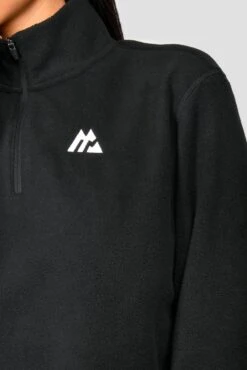 Everest Oversized Polar Fleece 1/4 Zip - Black 11 Everest Oversized Polar Fleece 1/4 Zip - Black -Montirex EVERESTOVERSIZEDPOLARFLEECE1 4ZIP Black close