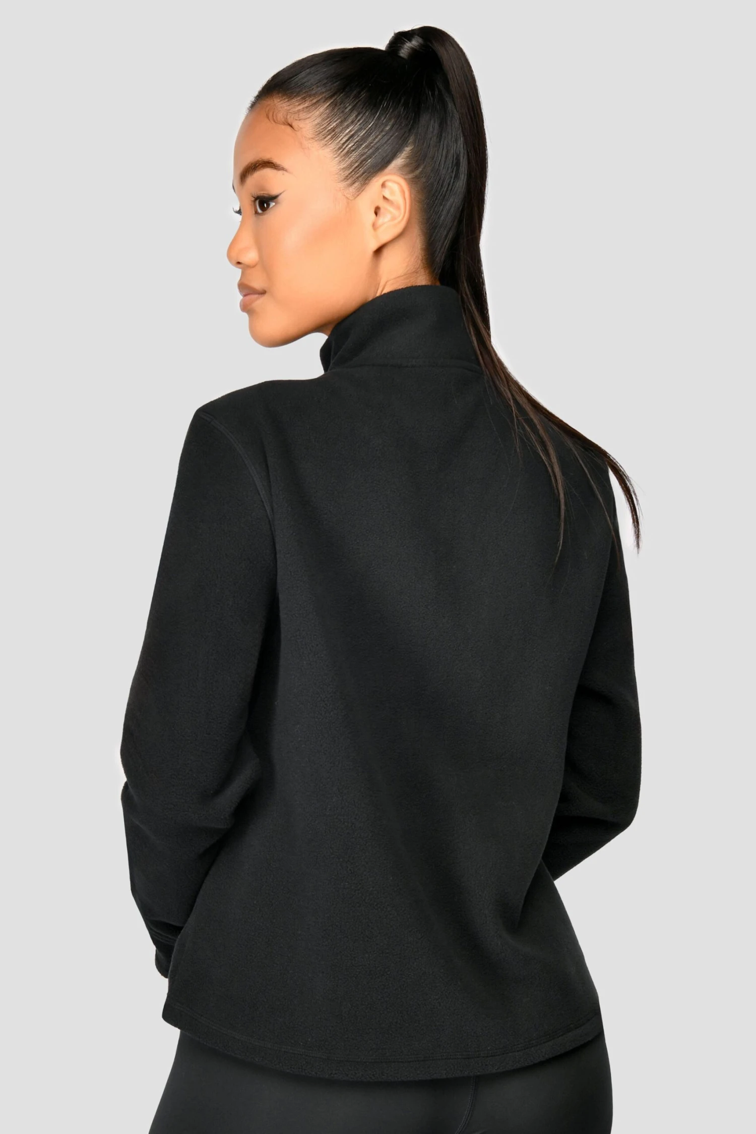 Everest Oversized Polar Fleece 1/4 Zip - Black 4 Everest Oversized Polar Fleece 1/4 Zip - Black - Image 2