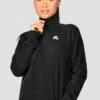 Everest Oversized Polar Fleece 1/4 Zip - Black -Montirex EVERESTOVERSIZEDPOLARFLEECE1 4ZIP Black closefront