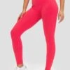 Evolve 2.0 Seamless Legging - Strawberry Soda -Montirex EVOLVE 2.0 SEAMLESS LEGGING RASPBERRY close side logo