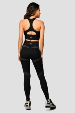 Energy Seamless Bra Top - Black/Cement Grey -Montirex Energy Seamless Bra Top Black Cement Grey back
