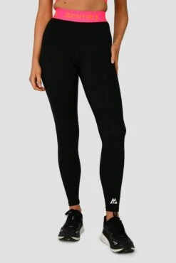 Icon Contrast Legging - Black/Neon Pink/Fiery Orange -Montirex ICON CONTRAST LEGGING BLACK NEON PINK FIERY ORANGE front