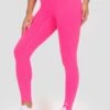 Icon Full Length Legging - Magenta -Montirex ICON FULL LENGTH LEGGING PINK GLO Close Side Logo v2