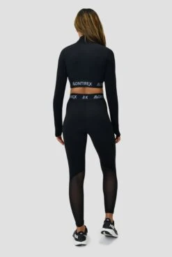 Icon 1/4 Zip - Black -Montirex ICON1.4ZIPTOPBLACKfullbnack