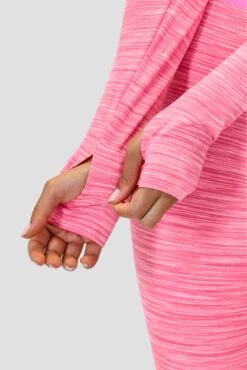 Icon Lite Long Sleeve Crop Top - Pink Multi -Montirex ICONLITELSCROPFUCHSHIA CANDYFLOSS PINKROSE FRAMBOISEsleevedetail