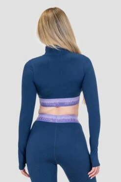 Icon Contrast 1/4 Zip - Agency/Occitania/Lavandula -Montirex Icon Contrast 1 4 Zip Agency Occitania Lavandula close back