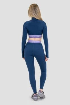 Icon Contrast 1/4 Zip - Agency/Occitania/Lavandula -Montirex Icon Contrast 1 4 Zip Agency Occitania Lavandula full back