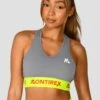 Icon Contrast Bra Top - Cadet Grey/OG Neon/Cardinal Red -Montirex Icon Contrast Bra Top Cadet Grey OG Neon Cardinal Red close front