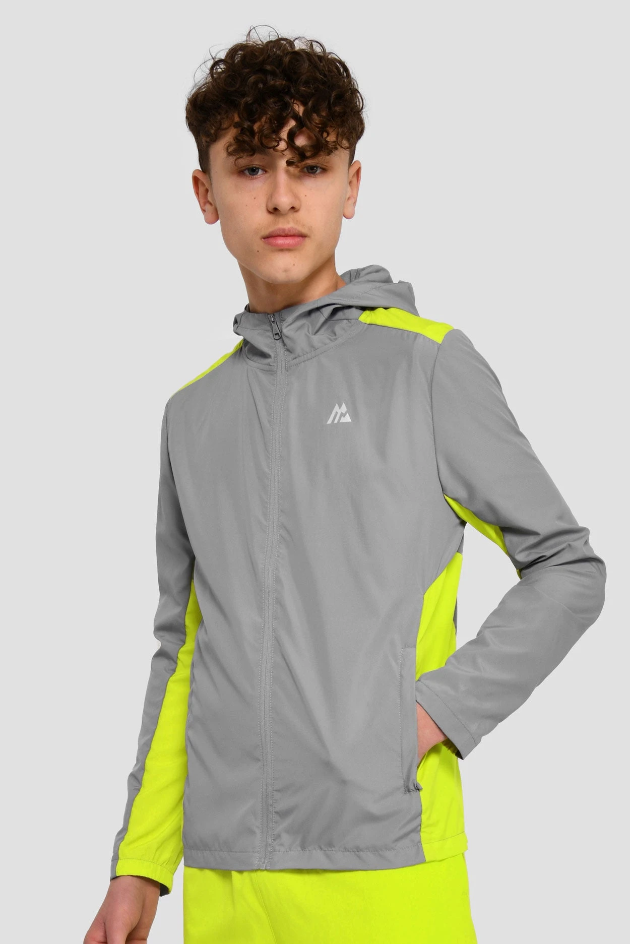Junior Speed Windbreaker - Platinum Grey/Electric Lime 3 Junior Speed Windbreaker - Platinum Grey/Electric Lime