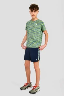 Junior Trail 2.0 T-Shirt - Neon Blue/Lime -Montirex JN TRAIL 2.0 TEE NEON BLUE AZURE BLUE LIME FROST front