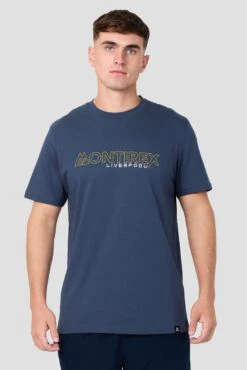 Liverpool Linear T-Shirt - Greyed Indigo