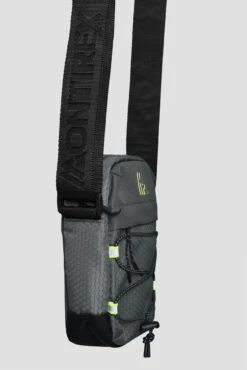 MTX 2.0 Crossbody Bag - Cement Grey/Electric Lime -Montirex MTX 2.0 CROSSBODY BAG CEMENT GREY ELECTRIC LIME side detail