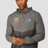 MTX Run Vital Windbreaker - Cement Grey/Jet Grey -Montirex MTX RUN VITAL WINDBREAKER JET GREY close front