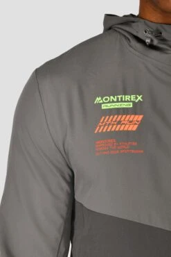 MTX Run Vital Windbreaker - Cement Grey/Jet Grey -Montirex MTX RUN VITAL WINDBREAKER JET GREY logo2