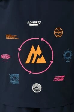 MTX Run Vital Windbreaker - Midnight Blue -Montirex MTX RUN VITAL WINDBREAKER MIDNIGHT BLUE back logos