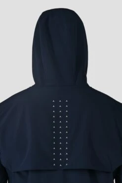 MTX Run Vital Windbreaker - Midnight Blue -Montirex MTX RUN VITAL WINDBREAKER MIDNIGHT BLUE hood back