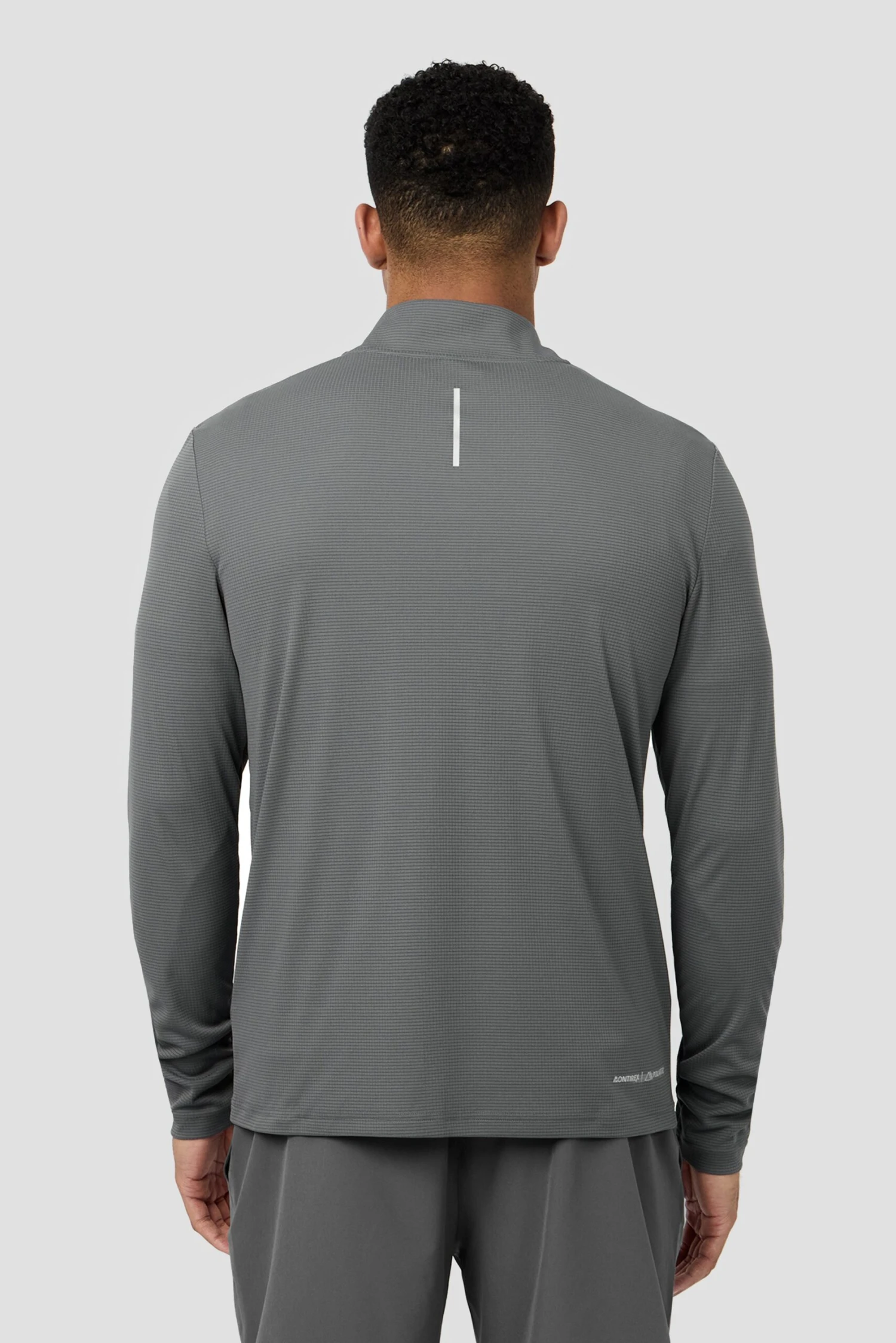 Peak Gridded Polartec® 1/4 Zip - Cement Grey 5 Peak Gridded Polartec® 1/4 Zip - Cement Grey - Image 3