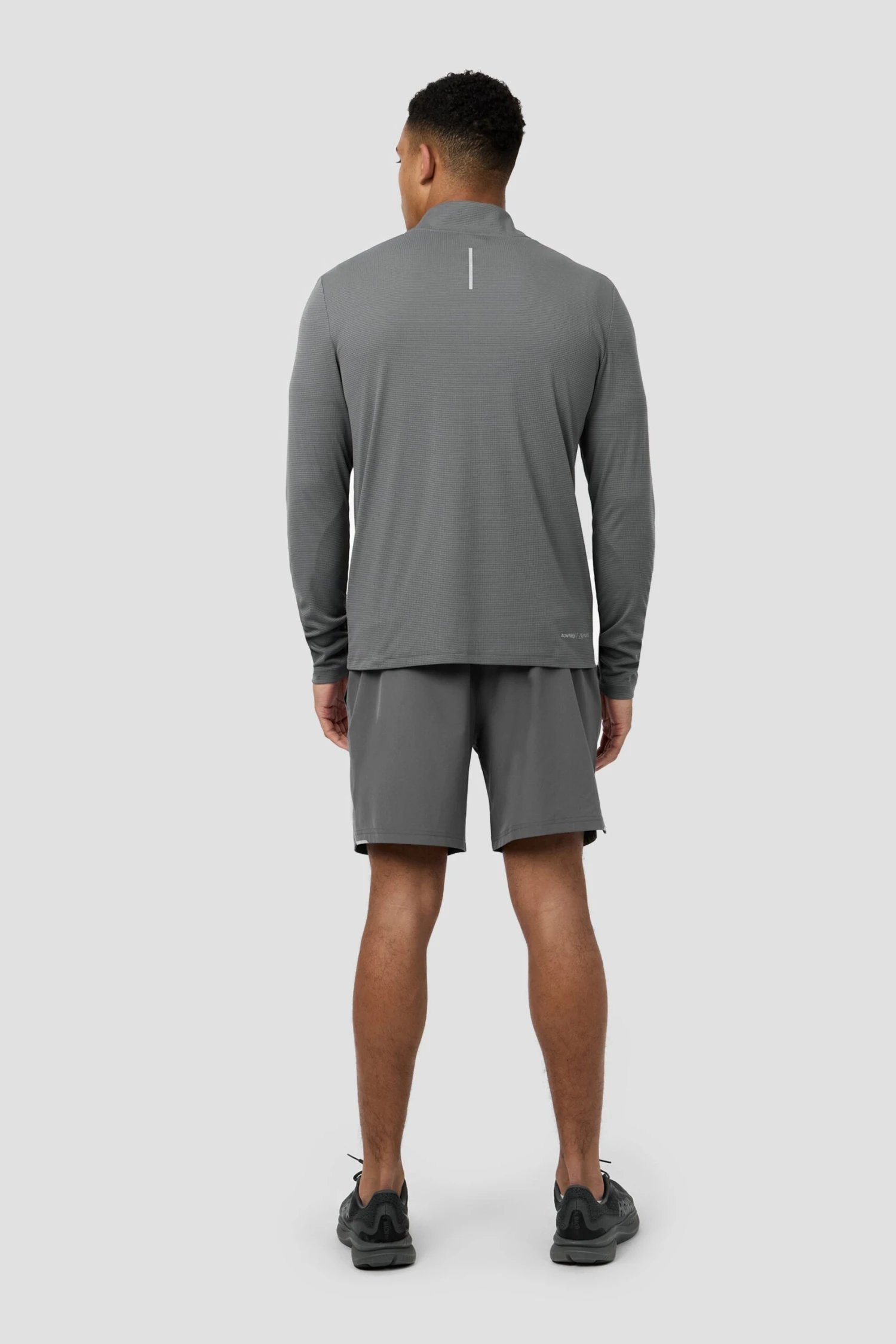 Peak Gridded Polartec® 1/4 Zip - Cement Grey 7 Peak Gridded Polartec® 1/4 Zip - Cement Grey - Image 5