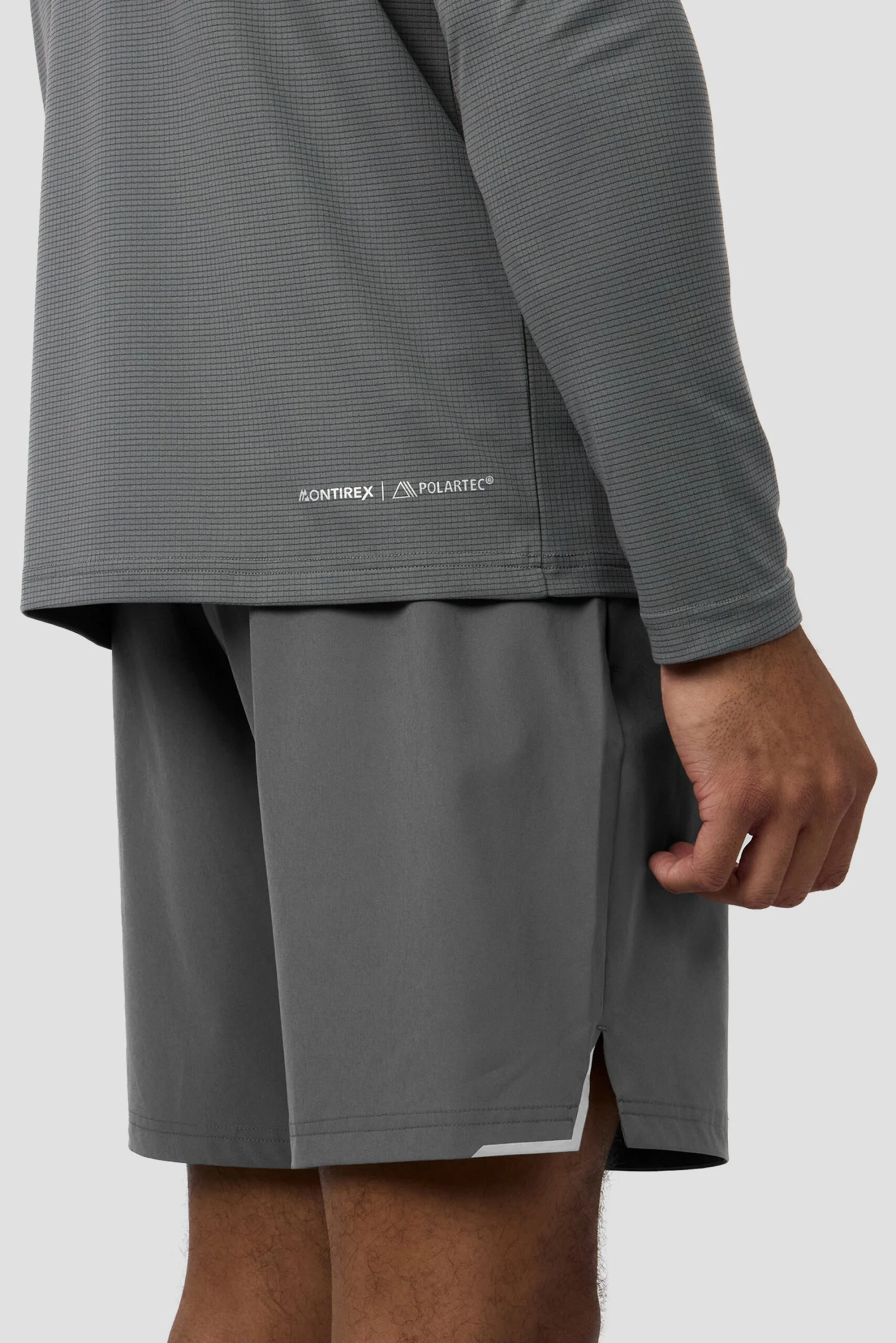 Peak Gridded Polartec® 1/4 Zip - Cement Grey 9 Peak Gridded Polartec® 1/4 Zip - Cement Grey - Image 7