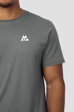 Peak Gridded Polartec® T-Shirt - Cement Grey -Montirex PEAK GRIDDED SHIRT GREY 5