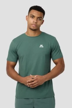 Peak Gridded Polartec® T-Shirt - Dolphin 10 Peak Gridded Polartec® T-Shirt - Dolphin -Montirex PEAK GRIDDED T SHIRT SILVER PINE CLOSE FRONT