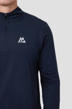 Peak Gridded Polartec® 1/4 Zip - Midnight Blue -Montirex PEAKGRIDDED 1 4 ZIP BLACKIRIS 5
