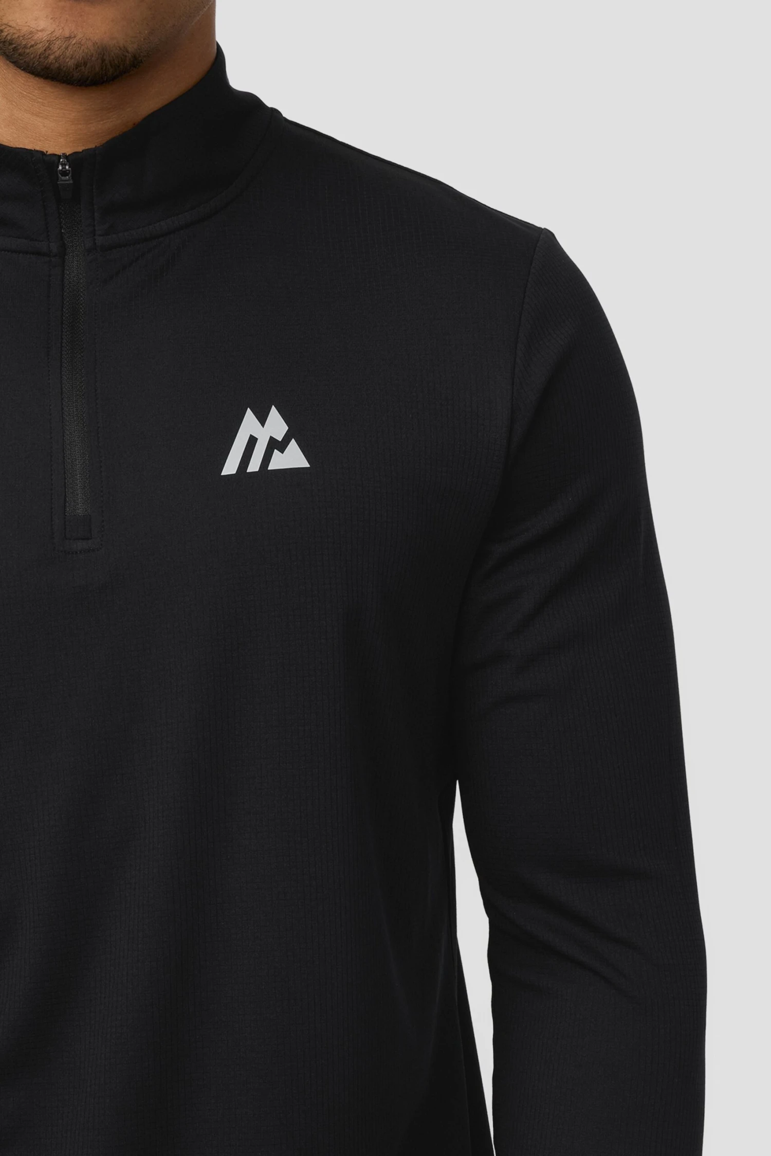 Peak Gridded Polartec® 1/4 Zip - Black 7 Peak Gridded Polartec® 1/4 Zip - Black - Image 5