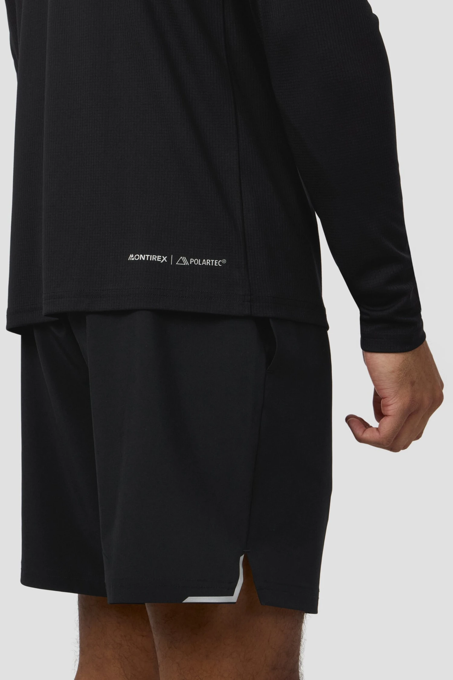 Peak Gridded Polartec® 1/4 Zip - Black 8 Peak Gridded Polartec® 1/4 Zip - Black - Image 6