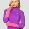 Power Panelled 1/4 Zip - Electric Purple/Pink -Montirex POWERPANELLED1 4ZIP ElectricPurple Pink closefront