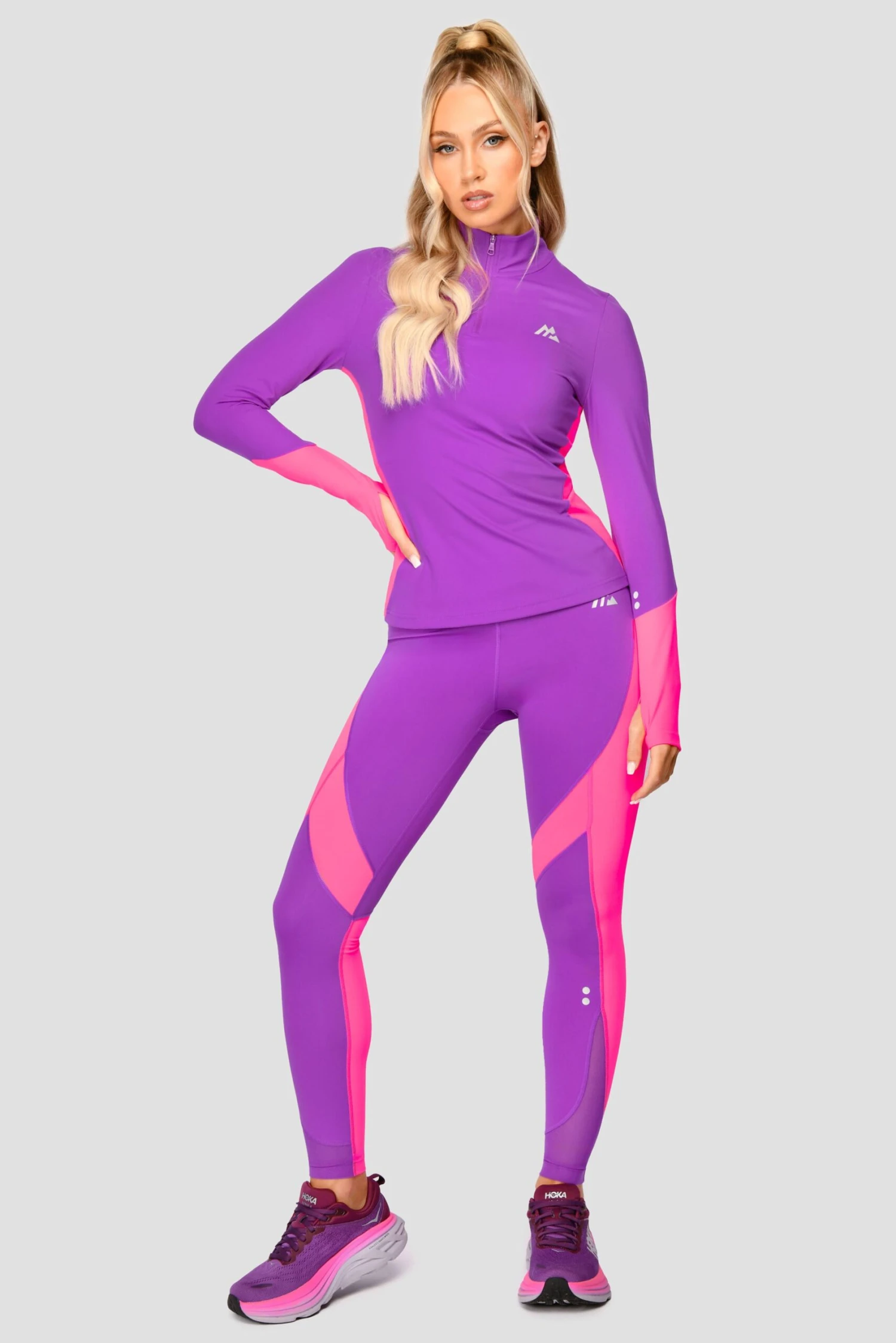Power Panelled Legging - Electric Purple/Pink 6 Power Panelled Legging - Electric Purple/Pink - Image 4