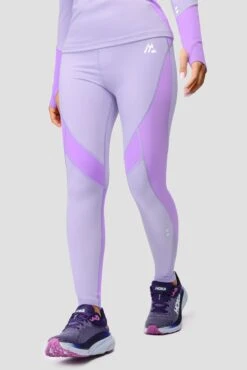 Power Panelled Legging - Periwinkle/Plum