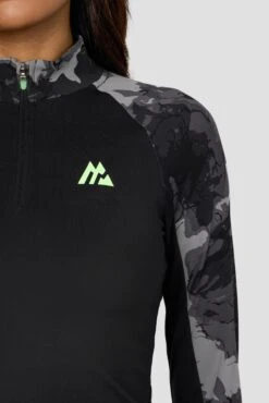 Fusion Print 1/4 Zip - Black/Winter Sky -Montirex QCbGKhLrWMEntd VvLvI Pz021Jw4N8PwwGltJ2l4a0