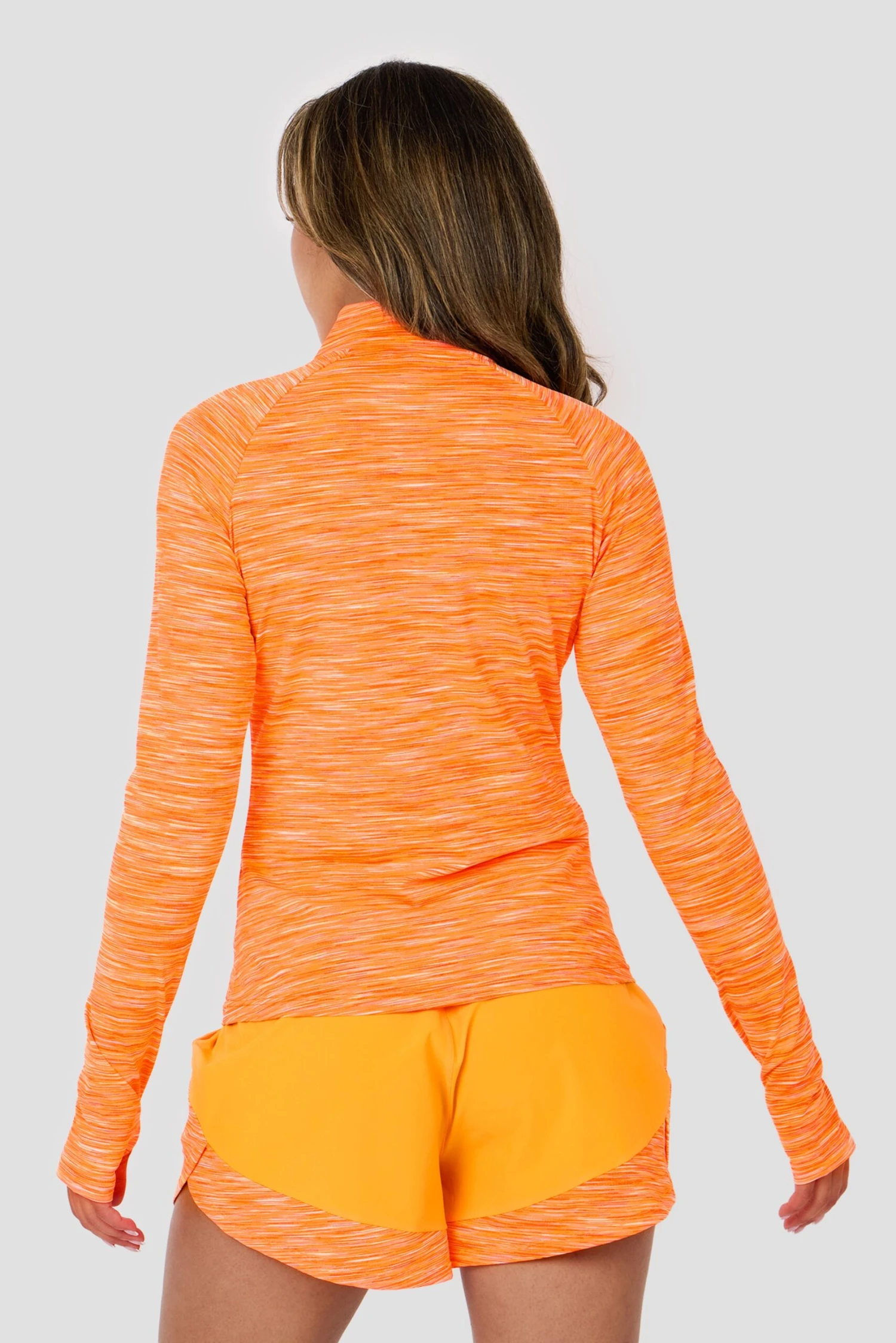 Women's Trail 1/4 Zip - Tangerine/White 5 Women's Trail 1/4 Zip - Tangerine/White - Image 3