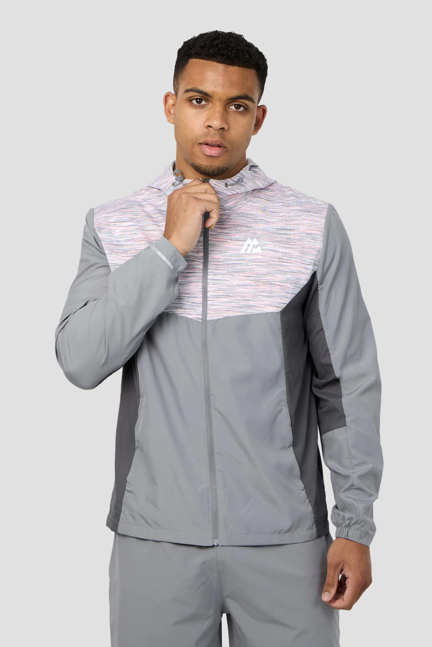 Trail Windbreaker - Grey/Pink/White 3 Trail Windbreaker - Grey/Pink/White