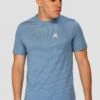 Speed Seamless T-Shirt - Steel Blue/Moonstone -Montirex SPEED SEAMLESS STEEL BLUE MOONSTONE close front