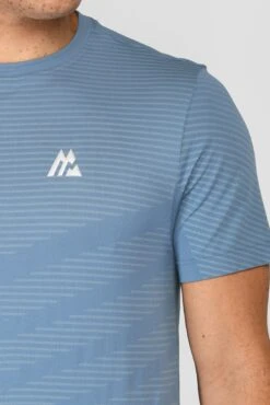 Speed Seamless T-Shirt - Steel Blue/Moonstone -Montirex SPEED SEAMLESS STEEL BLUE MOONSTONE logo detail